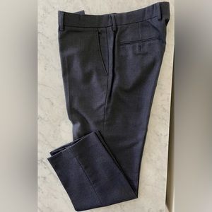 J.Crew Bowery Pant in Classic Fit, 100% Wool, Deep Blue, Size 34/30